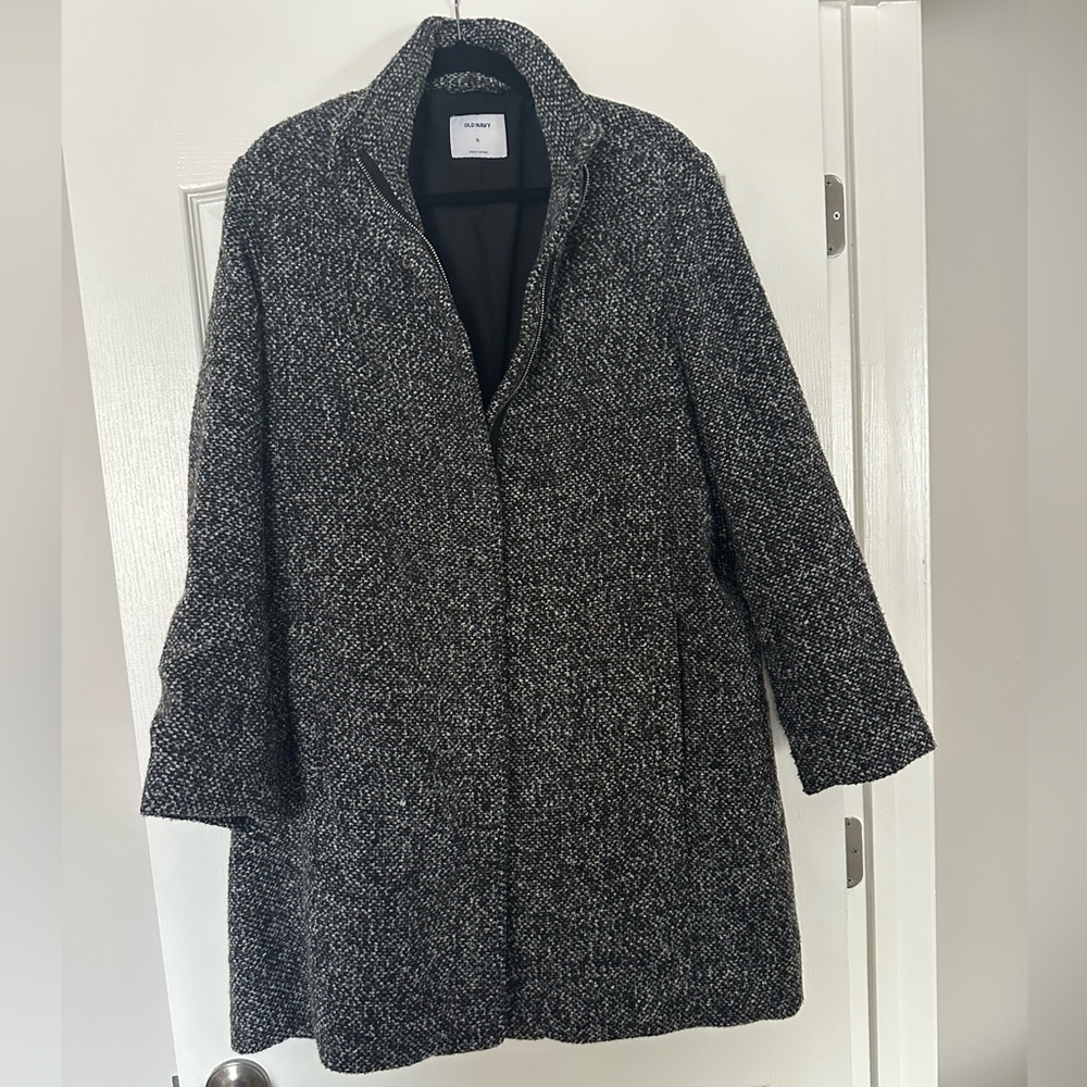 Old Navy Black Tweed Women's Pea Coat